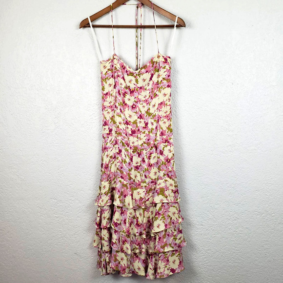 Odille Dresses & Skirts - Vintage 90s Odille Floral Silk Slip Dress - S